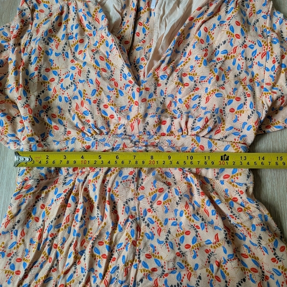 Free People Romper Women's 6 Meet Virginia Split Sleeve - Picture 8 of 12